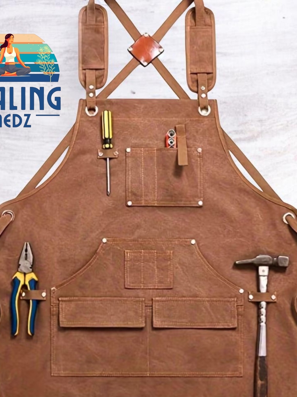 Men/Women durable Cotton Canvas Apron with Multiple Pockets